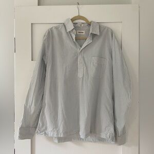 Taylor Stitch Light Blue Striped Casual Shirt